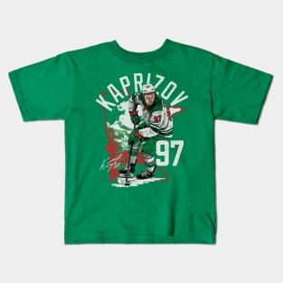 Kirill Kaprizov Minnesota State Outline Kids T-Shirt